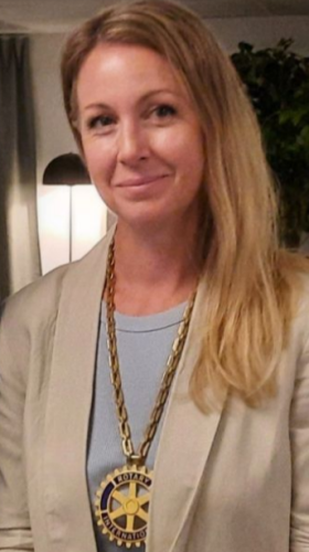 Lena Ohlén, president i Kungälv-Marstrand Rotaryklubb